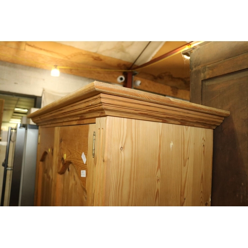 621 - DOUBLE DOOR PINE WARDROBE