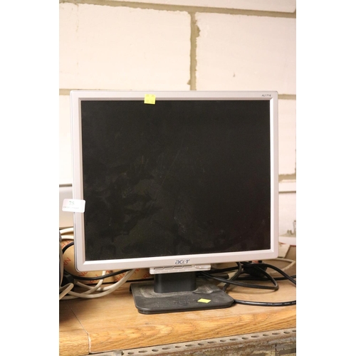 75 - ACER PC MONITOR - WARRANTED UNTIL 12 NOON TUESDAY FOLLOWING THE ABOVE SALE