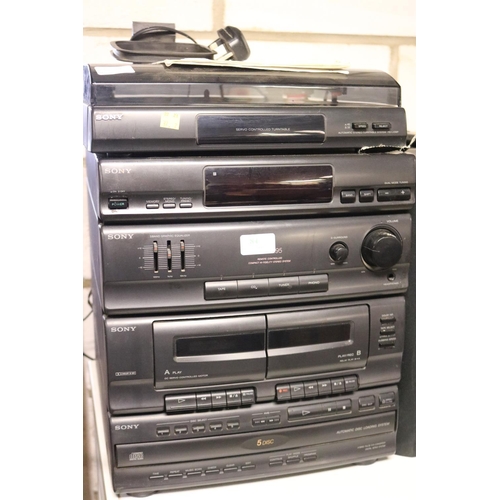 84 - SONY MUSIC CENTRE & 2 SPEAKERS - WARRANTED UNTIL NOON TUES FOLLOWING THE ABOVE SALE