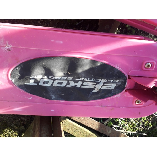 14A - 2 PINK ELECTRIC SCOOTERS - WARRANTED UNTIL 12 NOON TUESDAY FOLLOWING THE ABOVE SALE