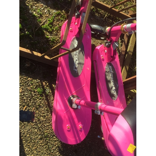 14A - 2 PINK ELECTRIC SCOOTERS - WARRANTED UNTIL 12 NOON TUESDAY FOLLOWING THE ABOVE SALE