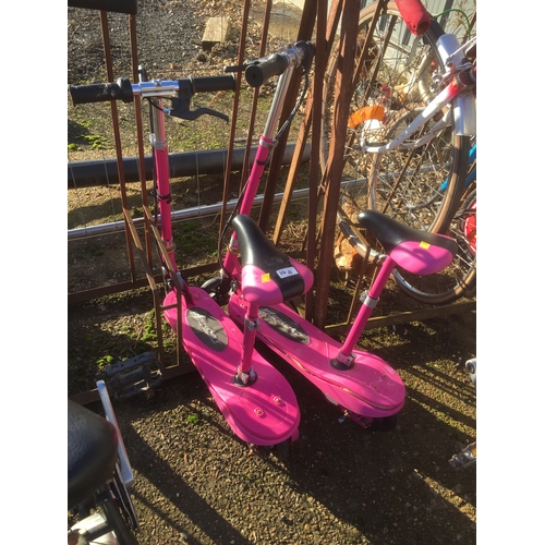 14A - 2 PINK ELECTRIC SCOOTERS - WARRANTED UNTIL 12 NOON TUESDAY FOLLOWING THE ABOVE SALE