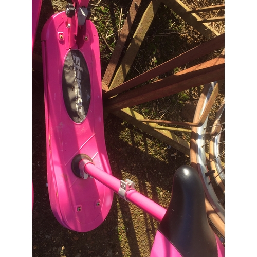 14A - 2 PINK ELECTRIC SCOOTERS - WARRANTED UNTIL 12 NOON TUESDAY FOLLOWING THE ABOVE SALE