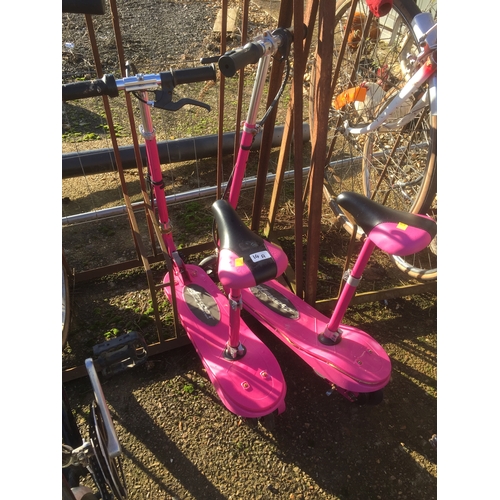 14A - 2 PINK ELECTRIC SCOOTERS - WARRANTED UNTIL 12 NOON TUESDAY FOLLOWING THE ABOVE SALE