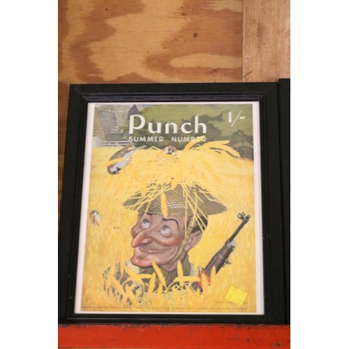 448 - 4 FRAMED PRINTS 'PUNCH SOMMER NUMBER'