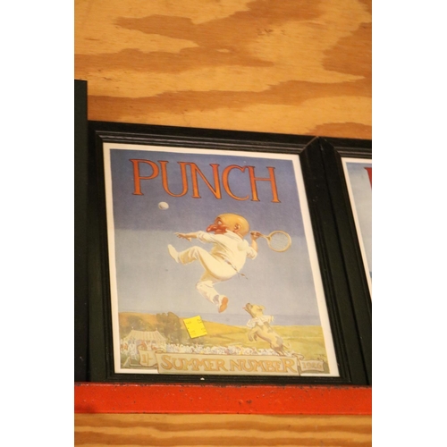 448 - 4 FRAMED PRINTS 'PUNCH SOMMER NUMBER'