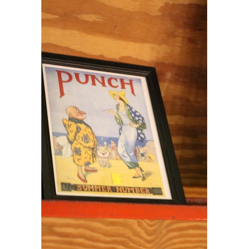 448 - 4 FRAMED PRINTS 'PUNCH SOMMER NUMBER'