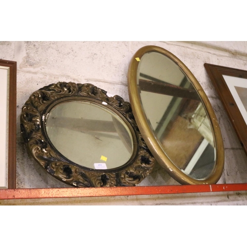 451 - OVAL MIRROR & 1 OTHER