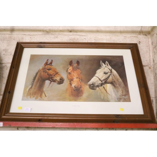 452 - 'WE THREE KINGS' HORSE RACING PRINT