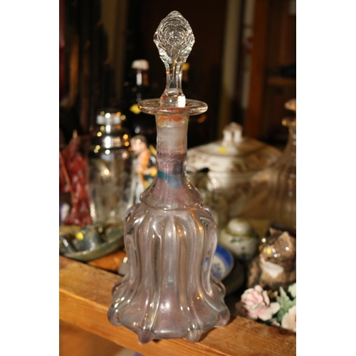 458 - QTY OF COLLECTABLES, PLATES, DECANTERS, BOTTLES, ETC