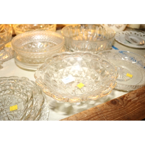 460 - ASSORTED CUT GLASS/CRYSTAL SERVING BOWLS & CAKE STANDS