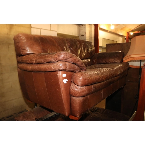 484 - 3 PIECE LEATHER SUITE