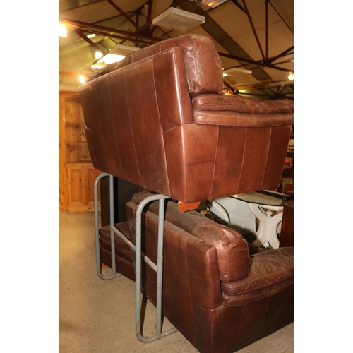 484 - 3 PIECE LEATHER SUITE