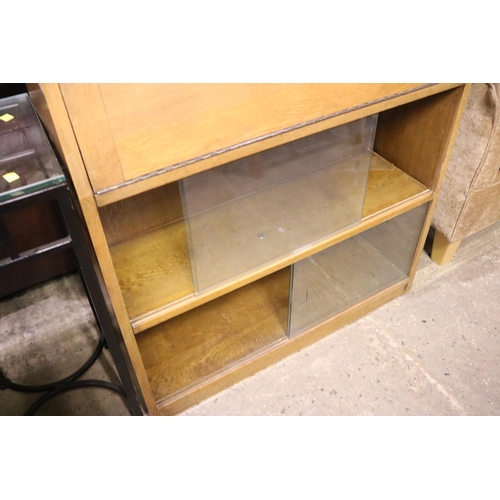 489 - OAK BUREAU WITH KEY