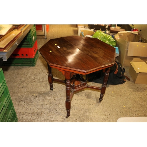 548 - ANTIQUE HEXAGONAL OCCASSIONAL TABLE