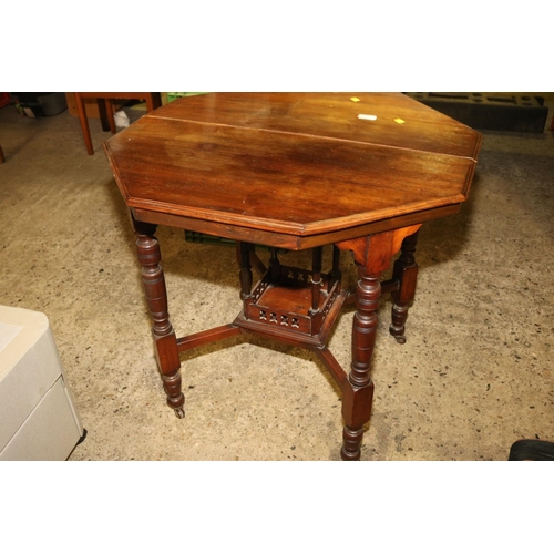 548 - ANTIQUE HEXAGONAL OCCASSIONAL TABLE