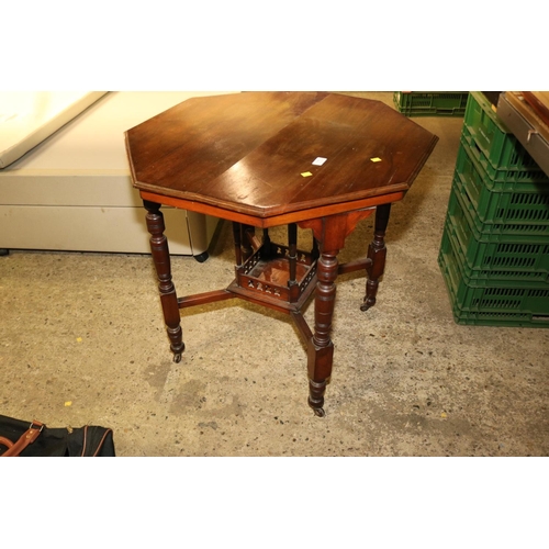 548 - ANTIQUE HEXAGONAL OCCASSIONAL TABLE