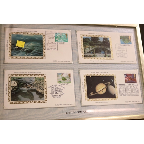 125 - 8 FRAMED FIRST DAY COVERS