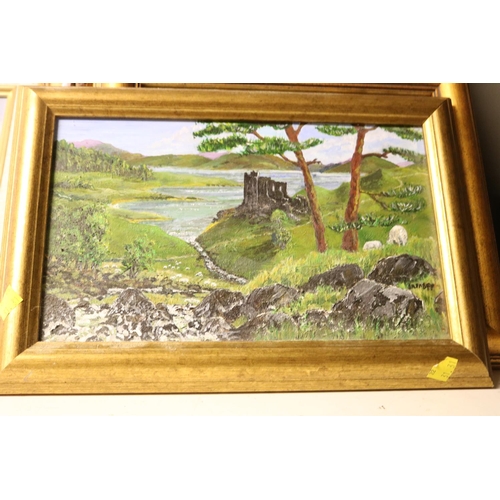 129 - VARIOUS OIL PAINTINGS - HIPS & LANDSCAPES