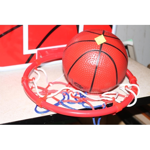 131 - DOOR BASKET BALL HOOP & BALL