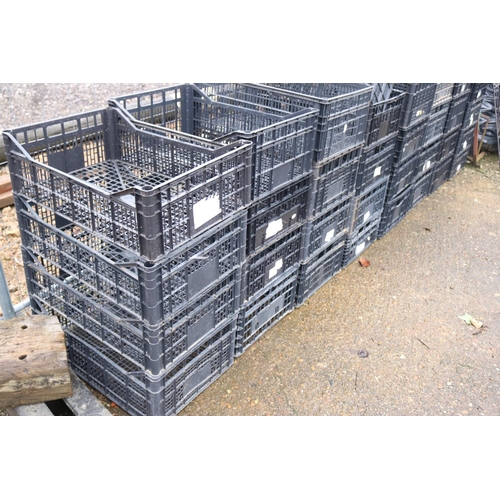 14 - LGE QTY OF BLACK CRATES