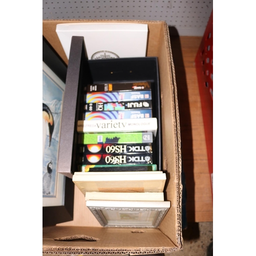 199 - BOX OF VARIOUS PICTURES,ETC