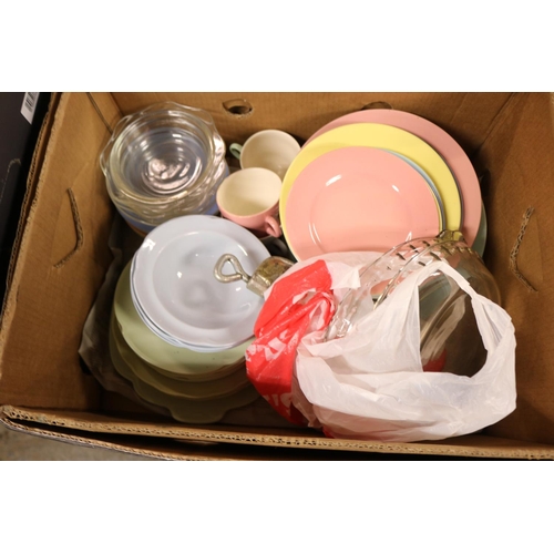 206 - 6 BOXES OF VARIOUS KITCHEN WARE