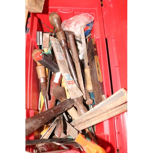 217 - BOX OF ASSORTED TOOLS