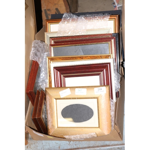 218 - BOX OF PICTURE FRAMES (UNUSED)