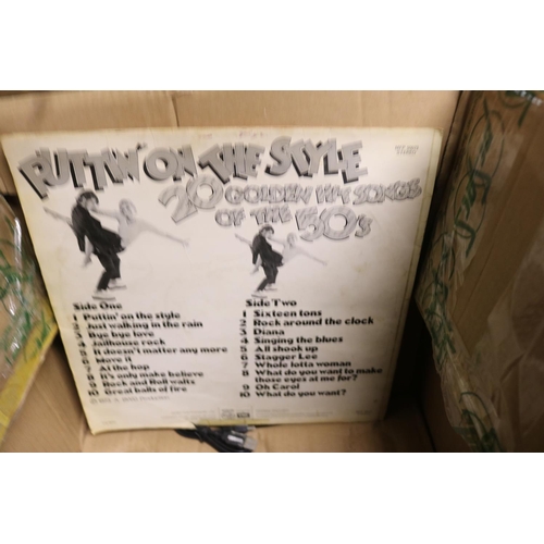 221 - BOX OF LP'S, INCL ELVIS PRESLEY & THE BEATLES