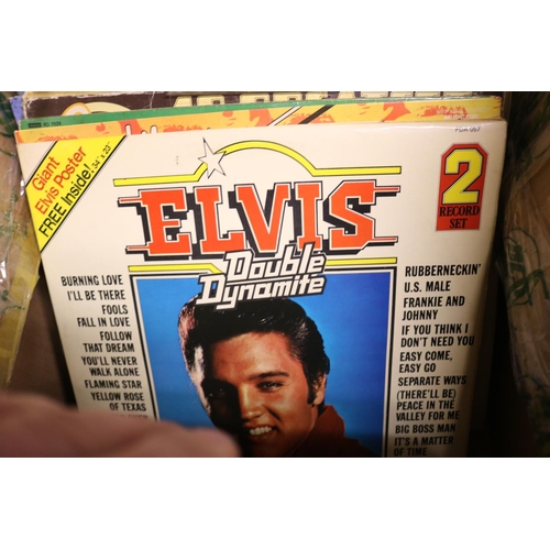 221 - BOX OF LP'S, INCL ELVIS PRESLEY & THE BEATLES