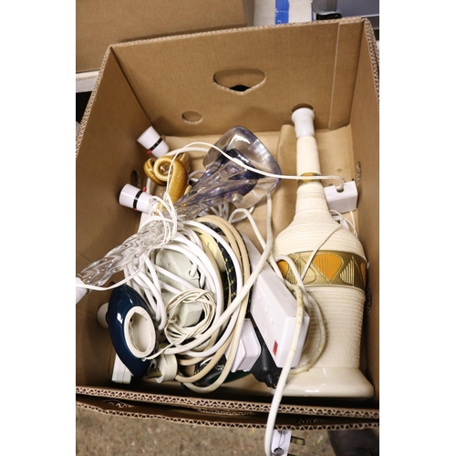 223 - BOX, INCL VARIOUS LAMPS, LEADS, ETC - WARRANTED UNTIL 12 NOON TUESDAY FOLLOWING THE ABOVE SALE