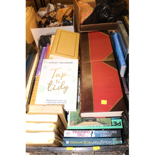 246 - 5 CRATES OF VARIOUS PAPER/HARD BACK BOOKS