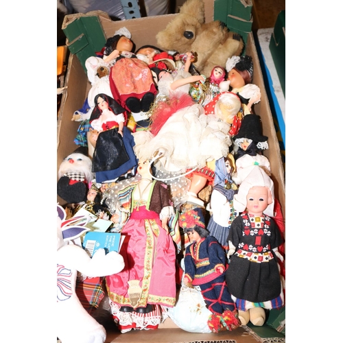 251 - 2 BOXES OF DOLLS & SOFT TOYS