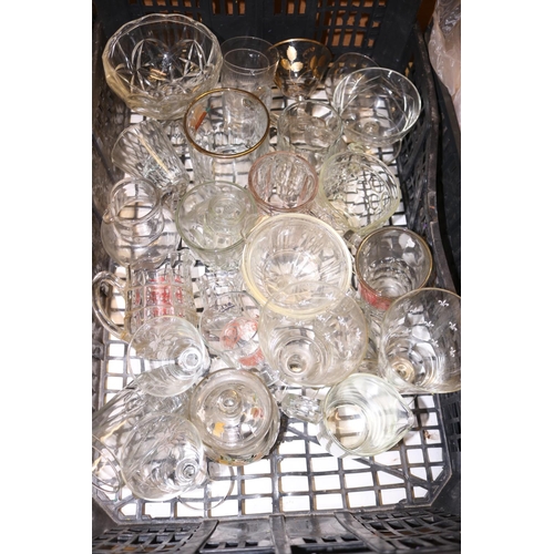 263 - 5 CRATES OF GLASSWARE