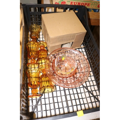 263 - 5 CRATES OF GLASSWARE