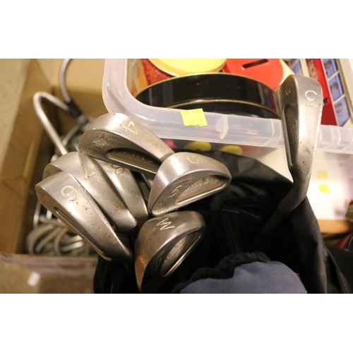 267 - 2 GOLF CLUB BAGS WITH CLUBS