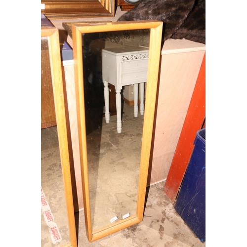 312 - 2 OAK FRAMED MIRRORS