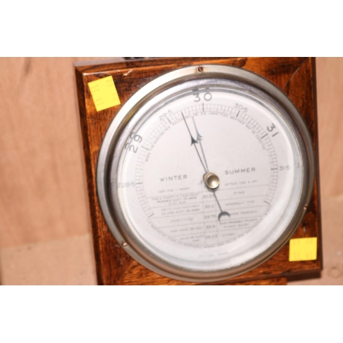 315 - SMALL OAK CASED BAROMETER