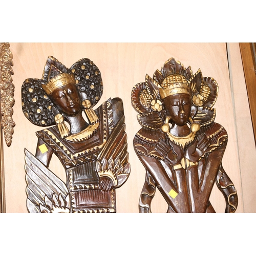 320 - 2 CARVED WALL ART