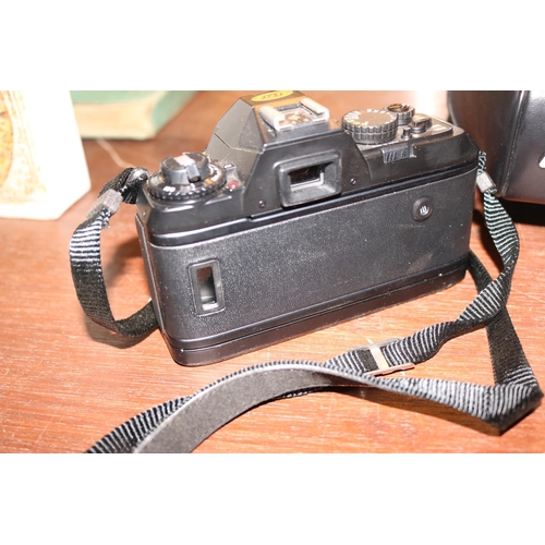 359 - NIKON F-301 CAMERA WITH BAG AND INSTRUCTIONS