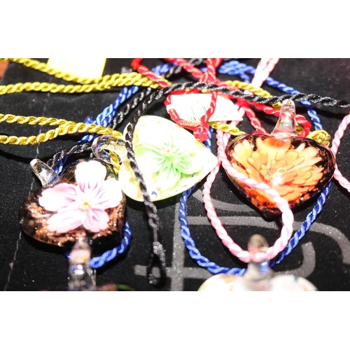 372 - 5 HEART & ROPE PENDANT NECKLACES