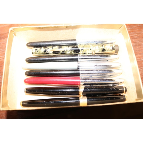 389 - 10 VARIOUS 50'S & 60'S FOUNTAIN PENS, INCL PARKER, ETC