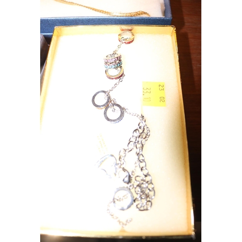 396 - 4 GOLD & SILVER BOXED NECKLACES/BRACELET SETS