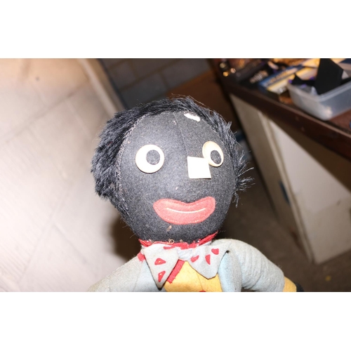 407 - A BLACK FELT DOLL