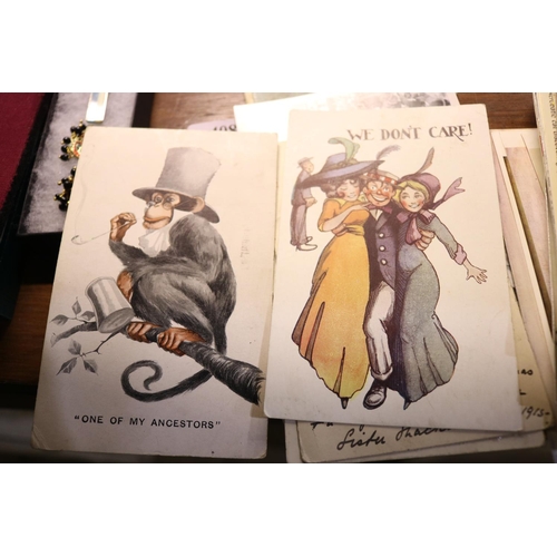 408 - POSTCARDS & 1900'S CARDS