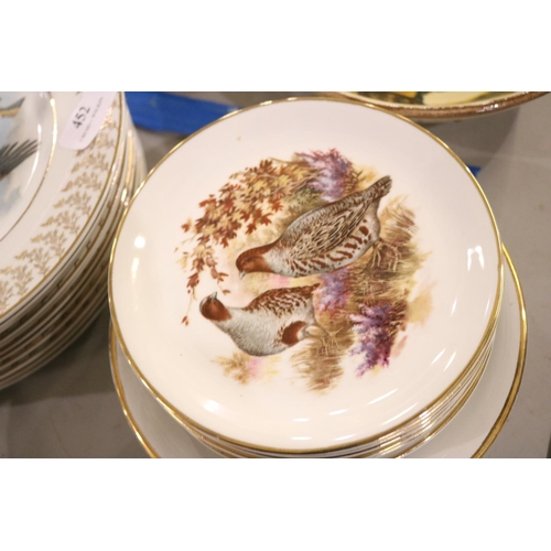 452 - LARGE QTY OF PHEASANT PLATES