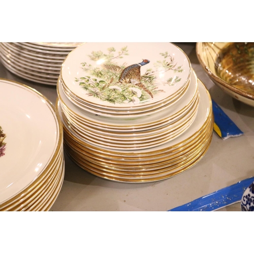 452 - LARGE QTY OF PHEASANT PLATES