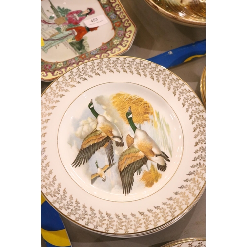 452 - LARGE QTY OF PHEASANT PLATES