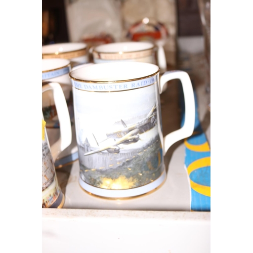 458 - 8 ROYAL DOULTON ANNIVERSARY WAR TANKARDS